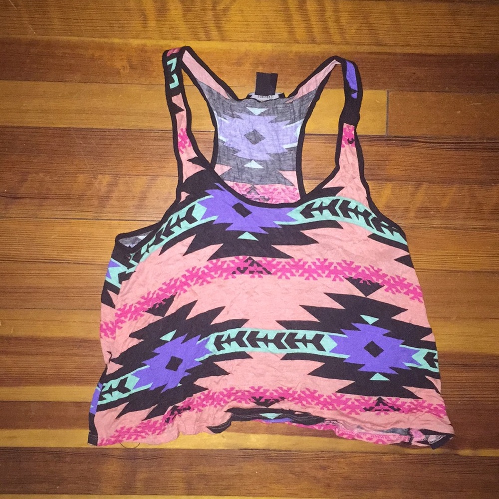 Forever 21 printed flowy tank top
